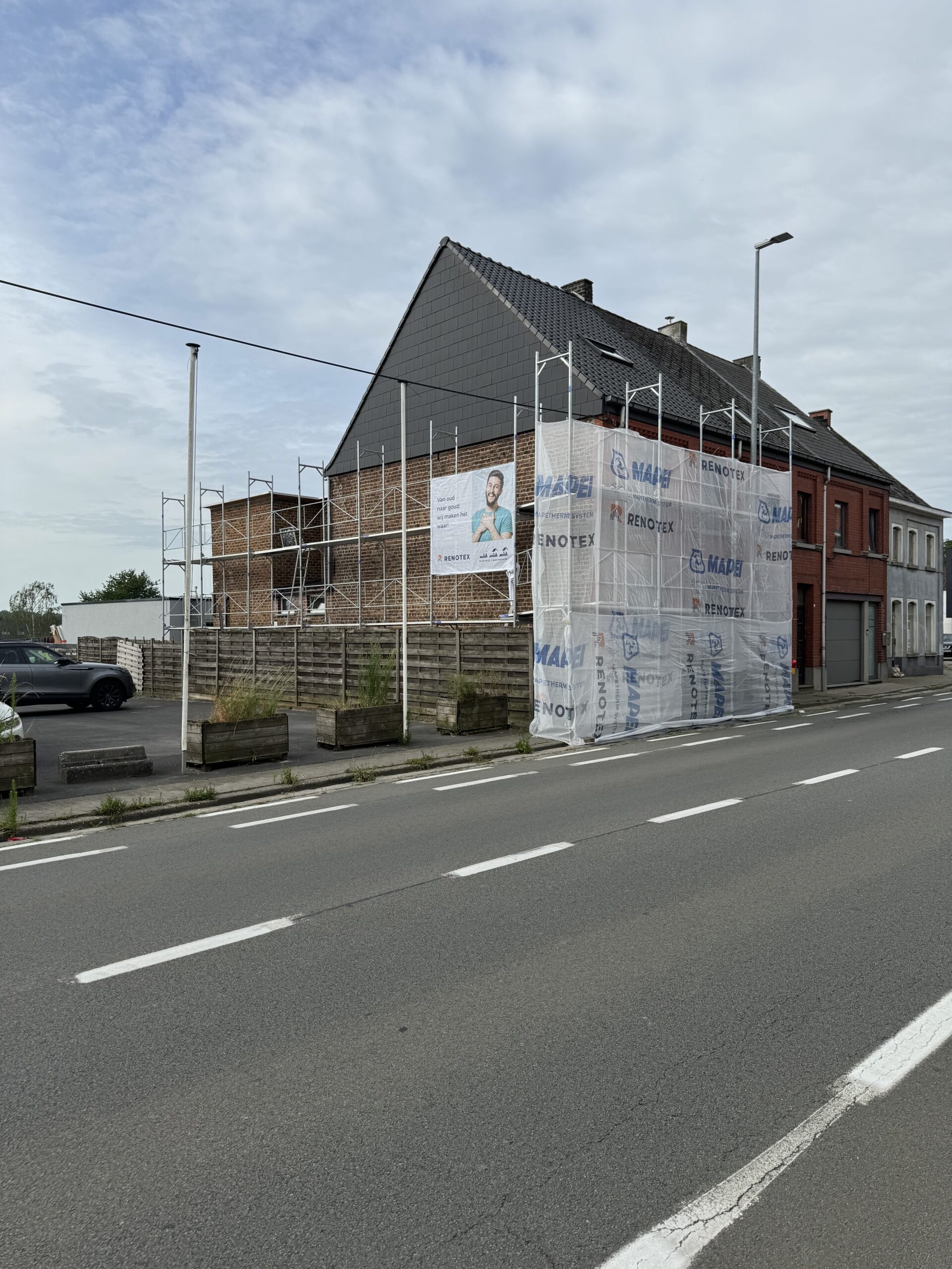 Gevelwerken in Haaltert: situatie voor de werken