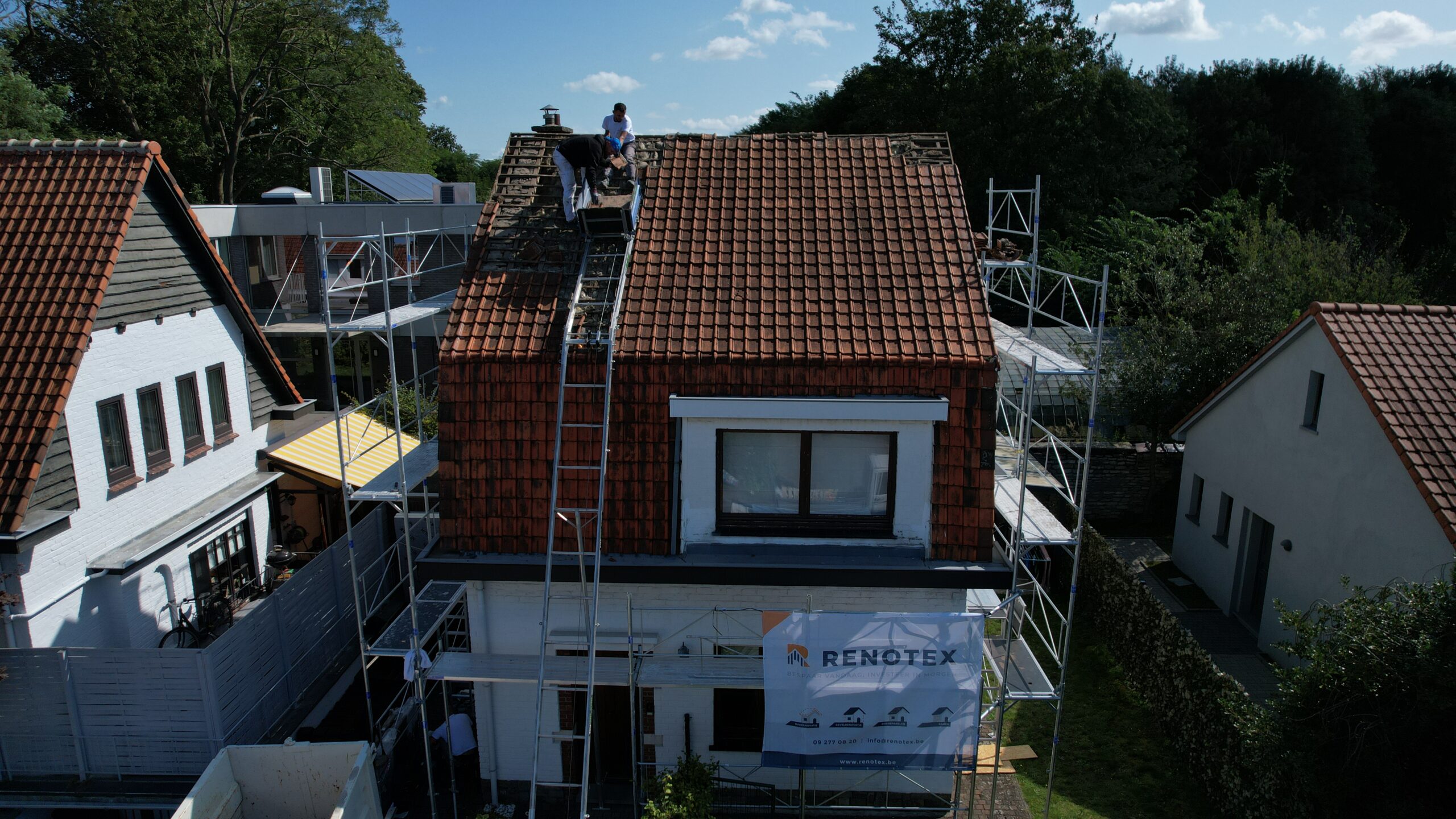 Dakwerken in Machelen: situatie voor de werken