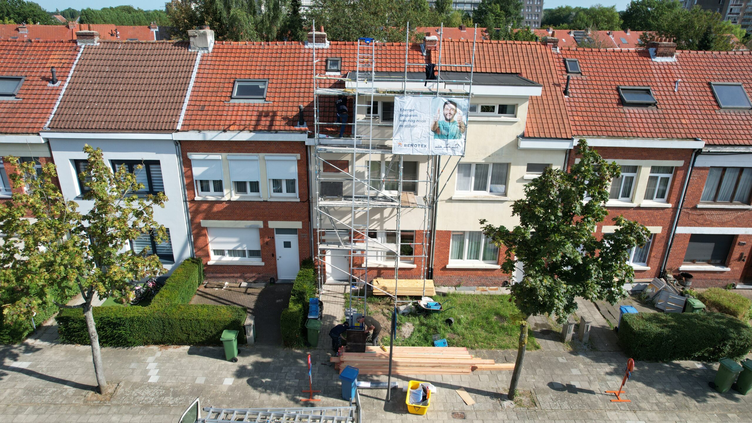 Dakwerken in Merksem: situatie voor de werken