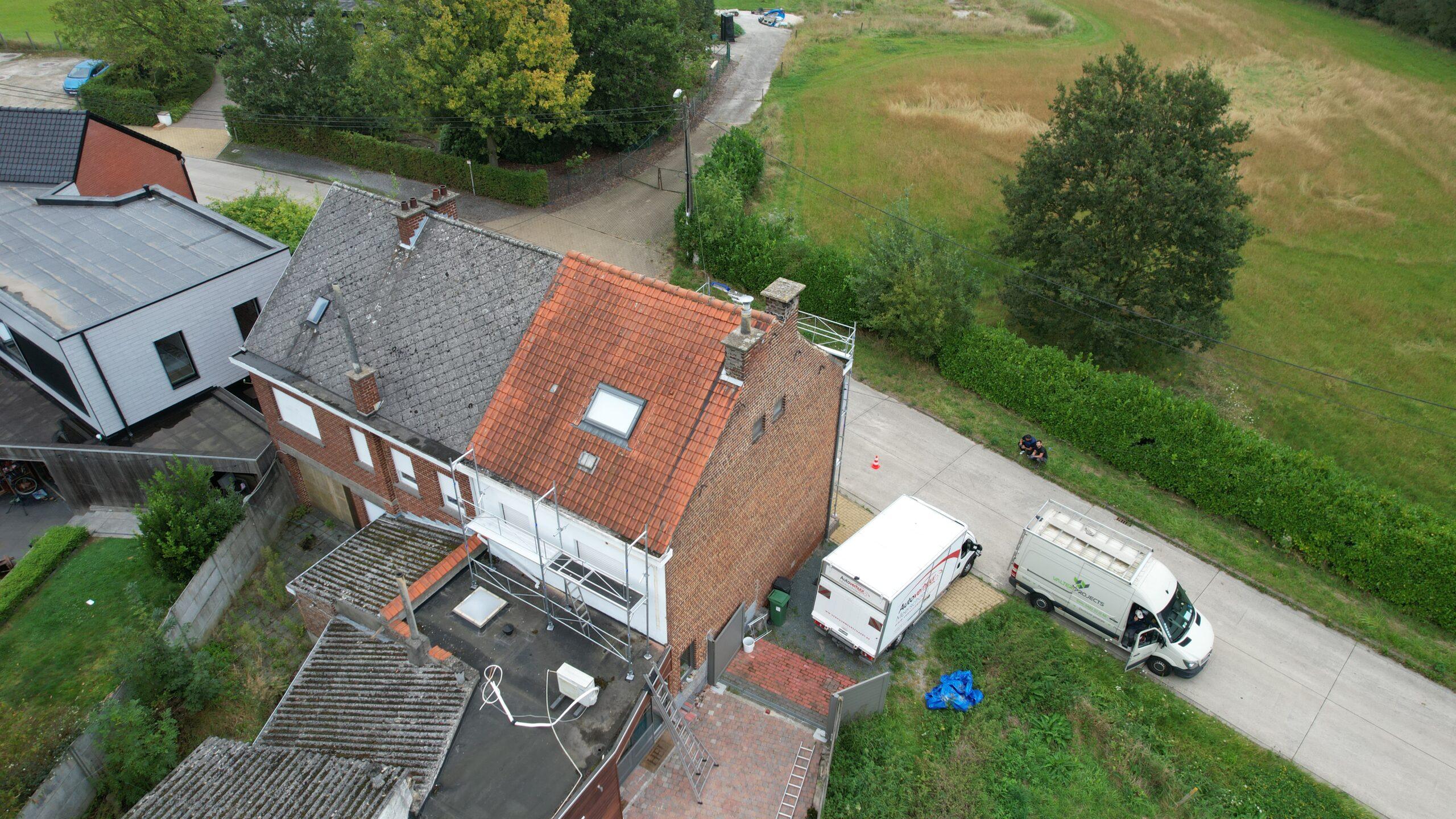 Dakwerken in Affligem: situatie voor de werken
