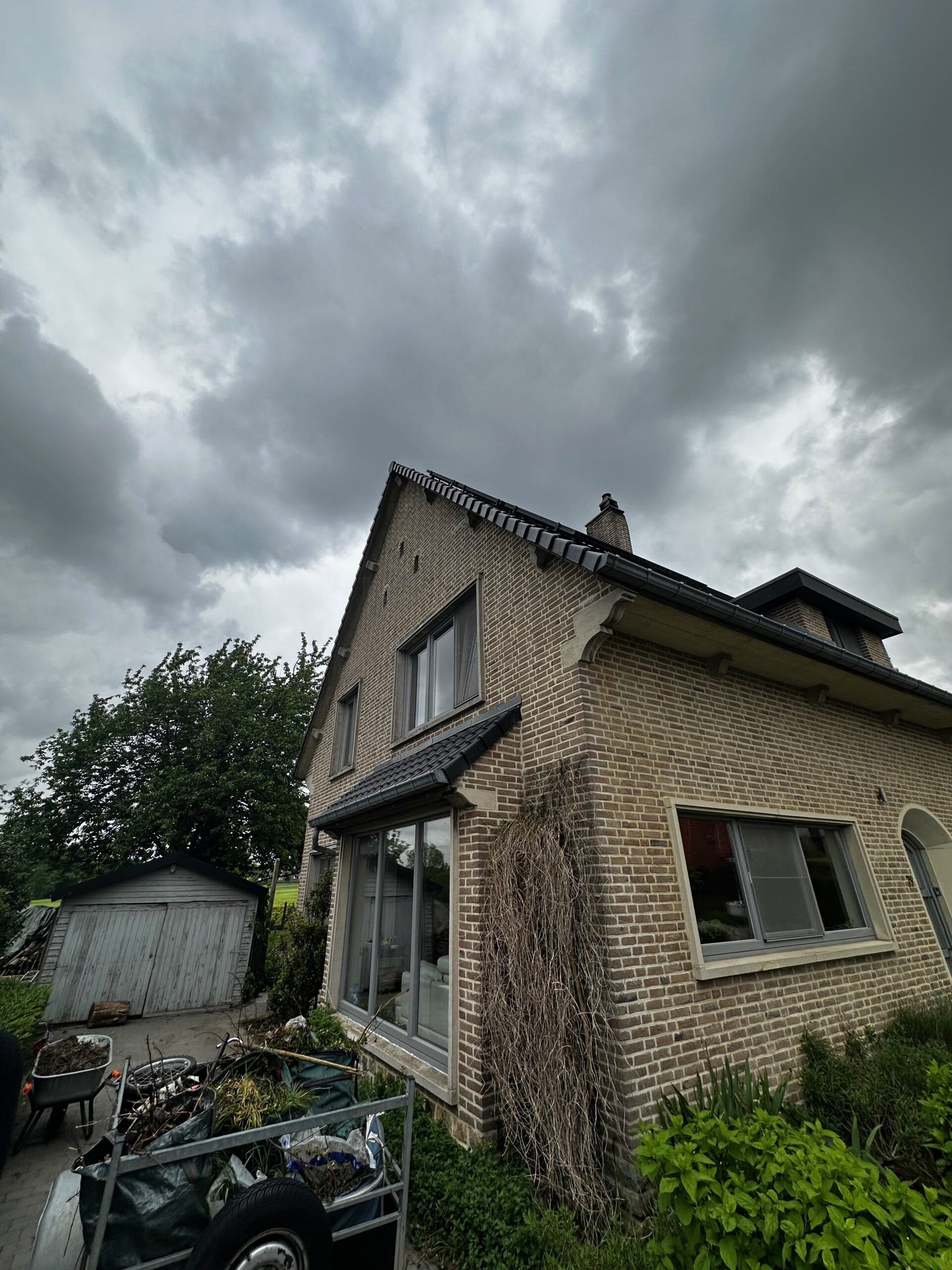 Gevelwerken in Tienen: situatie voor de werken