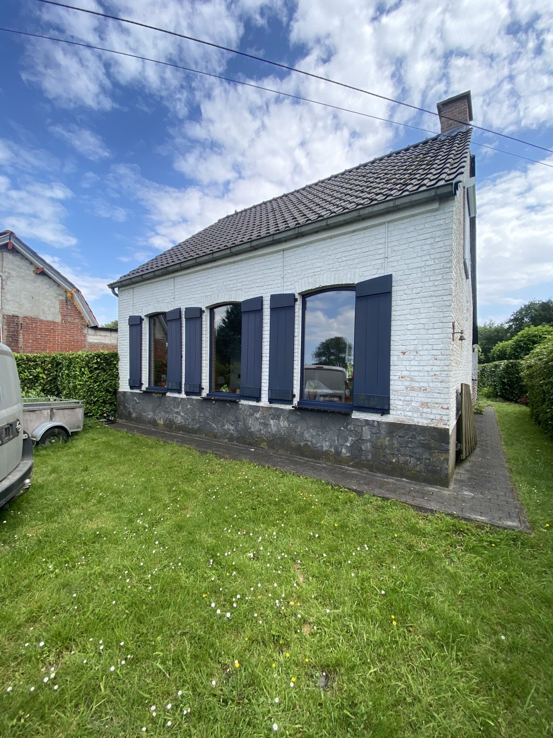 Gevelwerken in Stekene: situatie voor de werken